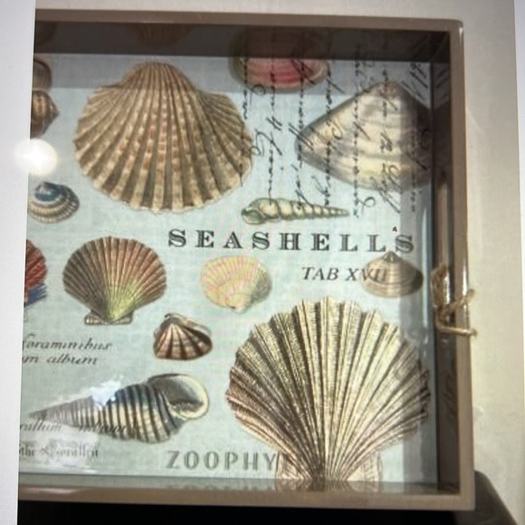 COPY - NEW Michel Design Works Seashells Vanity Tray, Lacquered sides/base, bea… - Picture 2 of 7